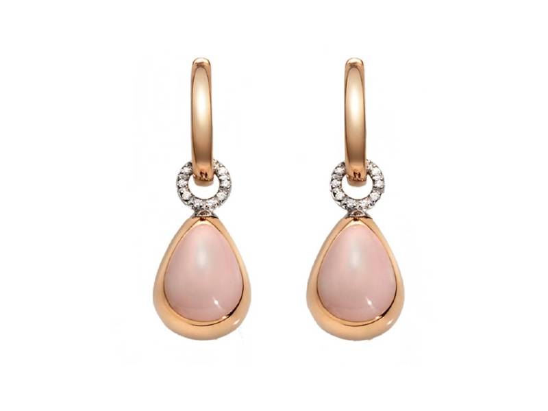 CHANTECLER CAPRIFUL ROSE GOLD AND PINK CORAL EARRINGS 35995